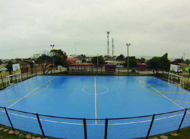 Obra de infraestructura comunitaria en terreno