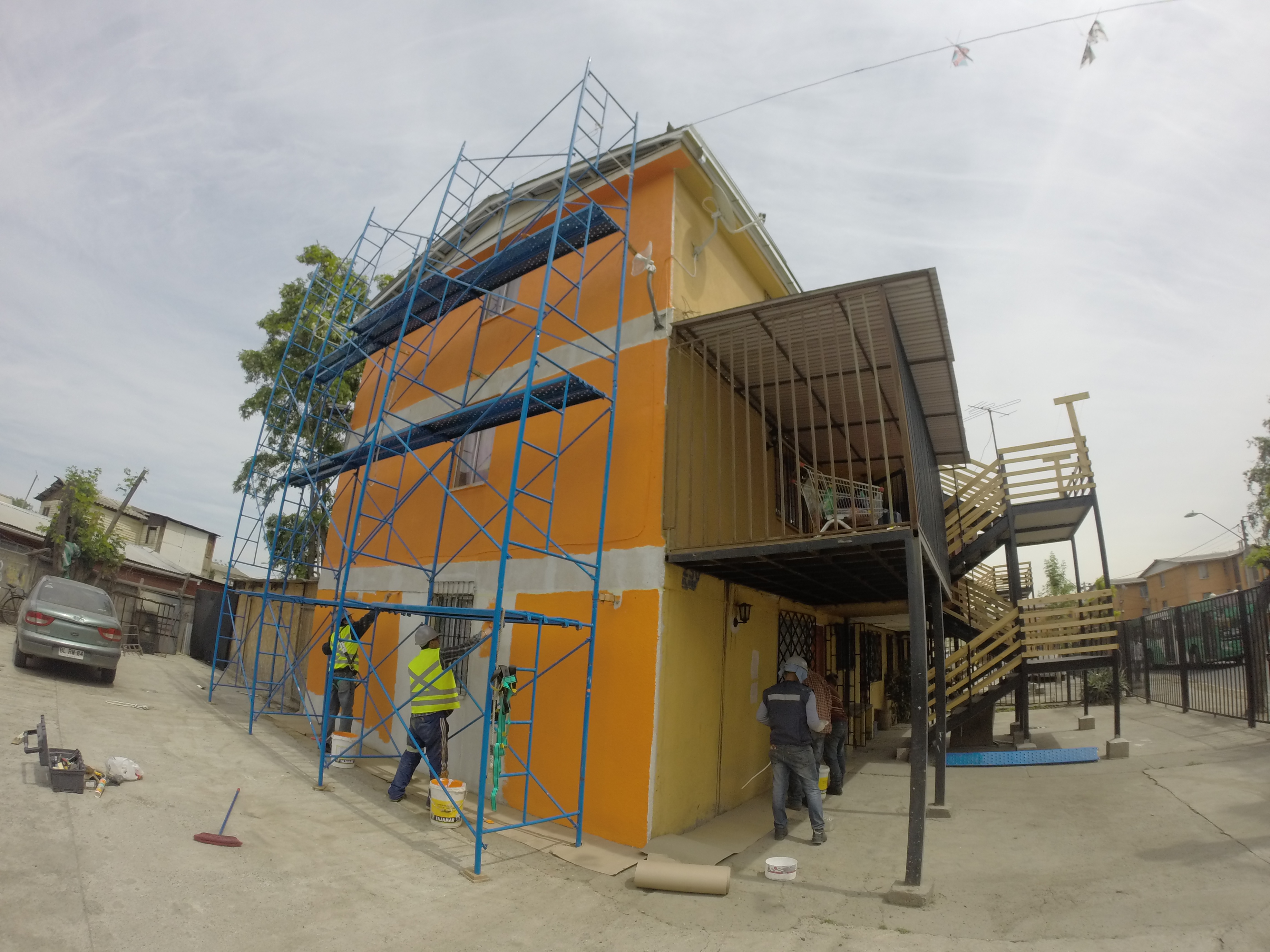 Obra de infraestructura comunitaria en terreno