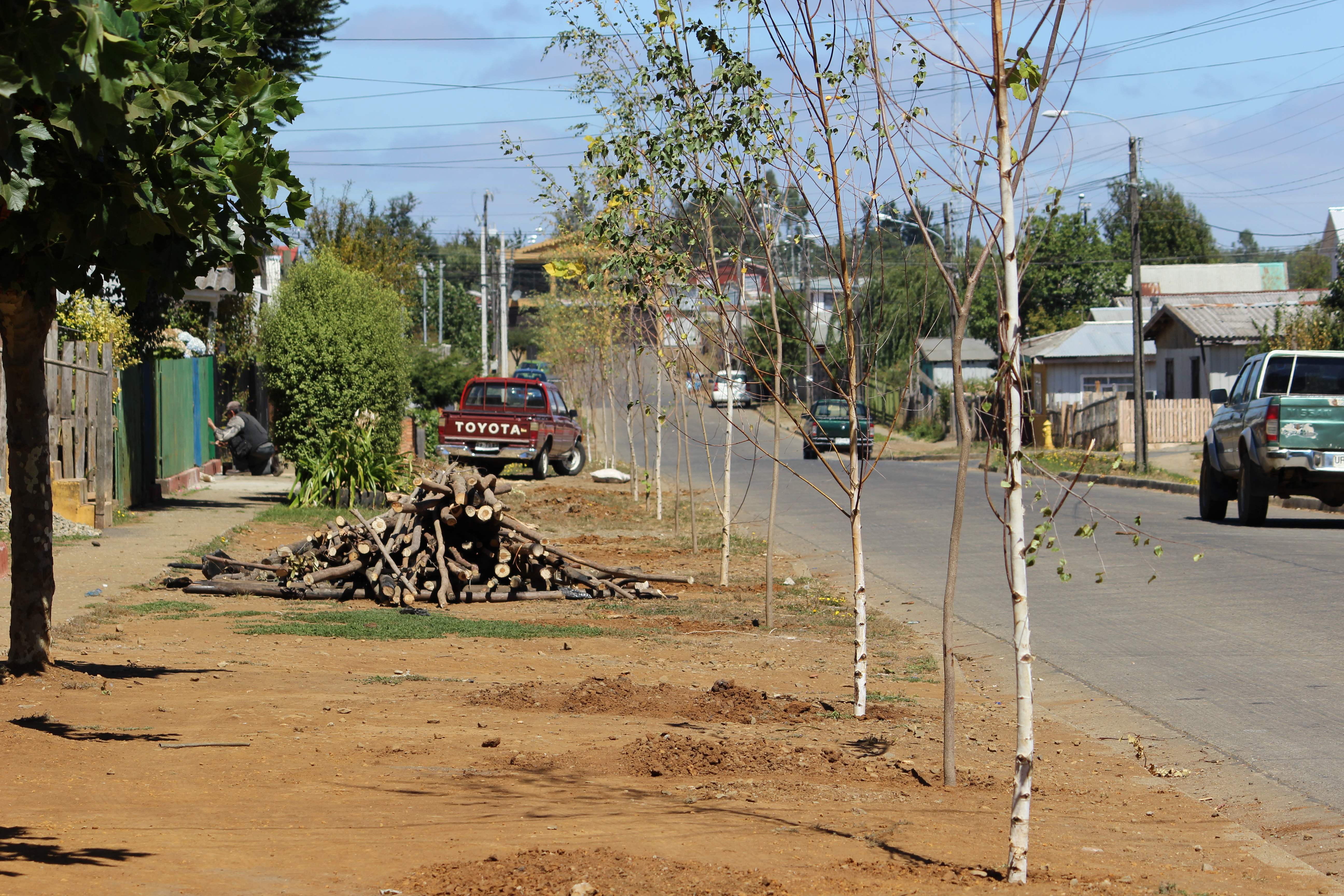 Obra de infraestructura comunitaria en terreno