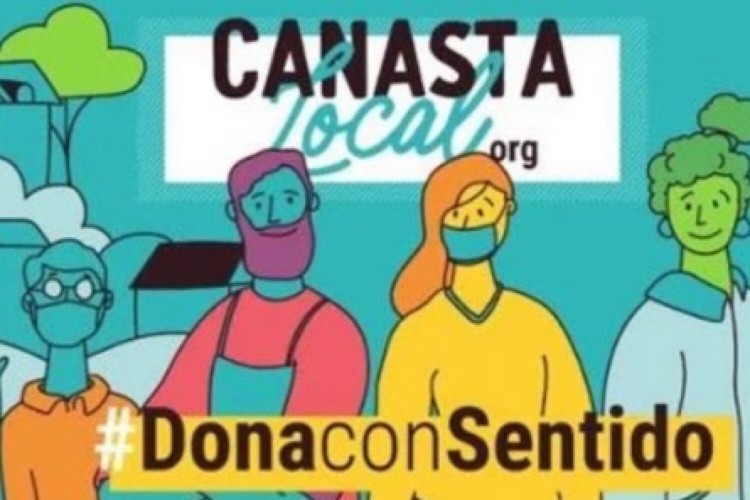 Gráfica de la campaña Canasta Local · Dona con Sentido
